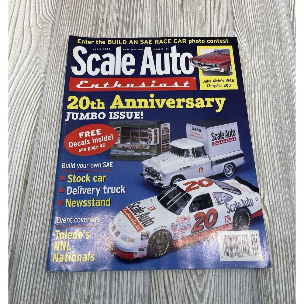 Scale Auto Enthusiast Magazine April 1999 #122 Model Car 20th Anniversary Jumbo